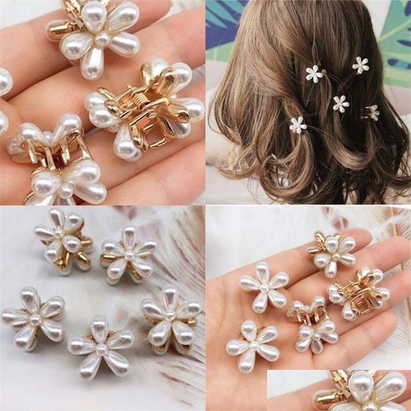 Pinces À Cheveux Barrettes Daisy Perle Mini Élégant Métal En Plastique Clip Latéral Griffes Femmes Fille Blanc Maquillage Épingle À Cheveux Bijoux Acces Dhgarden Dhiaf