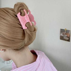 Clips de cheveux Barrettes Designer Celebrity Acetate Triumphal Arch Grab Clip Été Nouvelle tête de dos Spoon Pan Shark Texture inhabituelle Girl Zu21