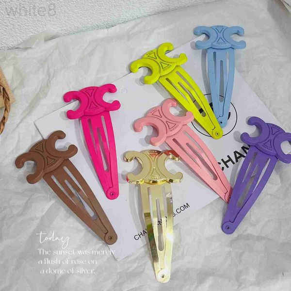 Clips para el cabello Barrettes Diseñador Diseñador Patrón de lujo Clip Candy Cor Lindo Mujeres Regalo Charm Girls Love BB Horquilla Otoño Versátil Boutique OHZF