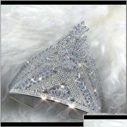 Barrettes Barrettes Drop Livraison 2021 Couronne de princesse excitée design classique élégant bijoux de mariée diadèmes couronnes femmes zircon hairje DH80I