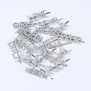 Pinces à cheveux Barrettes Alphabet anglais perle femmes rétro épingle à cheveux pince pour filles adulte métal Barrette pince à cheveux accessoires