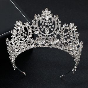 Pinces À Cheveux Barrettes Européenne Baroque Mousseux Cristal Grand Diadème De Mariée Couronne Pageant Diadème Couronne De Mariage Accessoires De Mariage 230619