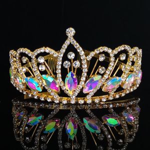 Haarclips Barrettes Fashion Crystal Bridal Crown en Tiaras Rhinestone Headband for Women Bride Wedding Accessories