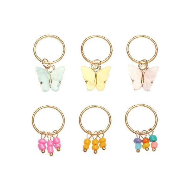 Pinces À Cheveux Barrettes De Mode Rue Papillon Diy Pendentif Accessoires Clip Pour Femmes Tresse Tendance Coiffe Filles 6 Pcs / Ensemble Drop Deliv Dhrsd