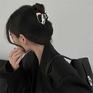 Clips de cheveux Barrettes à la mode géométrique à métaux Hair Claw Womens Head and Back Crab Clip Anti Slip Daily Accessoires