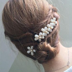 Clips de cheveux Barrettes français INS Net Red Hair Hairpin Elegant Flower Pearl Clip Duck Beak Ornement coréen doux