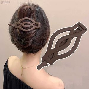 Clips de cheveux Barrettes Frost Black Hair Bun Eping Hair Hollow Coil Clip Femmes Femmes Pony Pony Clip Coille Retro ACCESSOIRES DE CHEVEUR ACCESSOIRES CHEAUX EPPIN Hair 240426