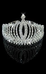 Clips de cheveux Barrettes Getnoivas Sparkling Rignestone Crown Femmes Silver Color Tiara Luxury Bandfonds Bride Bride Wedding Jewelr8294290