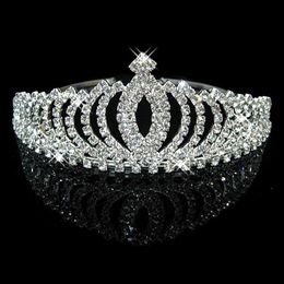 Pinces à cheveux Barrettes GETNOIVAS strass scintillant couronne femmes couleur argent diadème de luxe à la main bandeau mariée mariage Jewelr186C