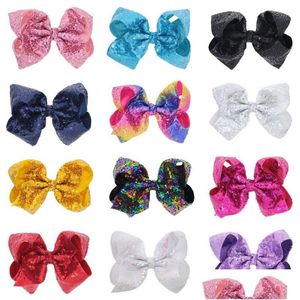 Pinces À Cheveux Barrettes Glitter Paillette Arc Noeud Clip Bébé Enfants Bobby Pin Épingle À Cheveux Robe De Mode Bijoux Drop Delivery Hairjewelry Dhlav