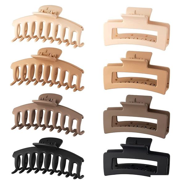 Barrettes à cheveux Barrettes Pinces à cheveux 4 pouces Antidérapantes Grandes épingles à cheveux en forme de crabe pour femmes Accessoires fins Barrette Drop Delivery Bijoux H Dhush