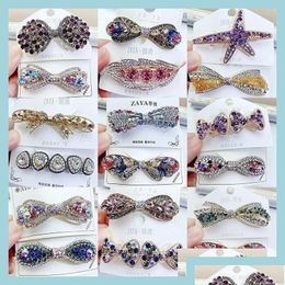 Pinces à cheveux Barrettes Pinces à cheveux Barrettes Mode Mixte Style Coréen Cristal Perle Femmes Élégantes Épingles À Cheveux Chapeaux Accesseur Bdehom Otoyj