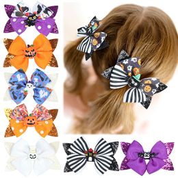 Barrettes à cheveux pour filles, épingle à cheveux d'halloween, nœud de dessin animé, Clip BB, couleur unie, accessoire de cheveux à la mode, cadeau