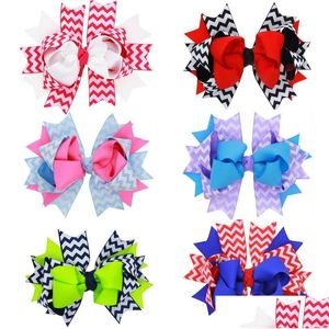 Pinzas para el cabello Barrettes Niños de alta calidad Ola Bowknot Horquilla Chica Tocado hecho a mano Fj119 Orden de la mezcla Entrega de la gota Joyería Hairj Dh261