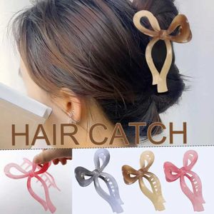 Clips de cheveux Barrettes Horse Tail traite arc gros cheveux griffes crabe colorée