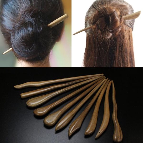 Pinzas para el cabello Barrettes Joyería Accesorios étnicos Clásico Sándalo Enrollado Hairwear Sticks Diademas Para Mujeres Horquillas