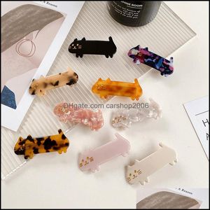 Haarclips Barrettes Sieraden Japanse Korte drie kleuren kattenzijde Vrouwen Azijnzuur Legering Dier Mu Dhkef