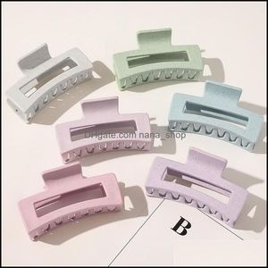 Haarclips Barrettes Sieraden Nieuwe eenvoudige vrouwen grote geometrische haarspeld krab solide kleur klauw voor accessoires 10 w2 drop levering log7f