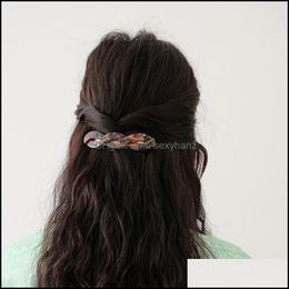 Pinces à cheveux Barrettes Bijoux Femmes Chouchous Updo Twist Acide Acétique Floral Couleur Japon Coréen Lavage Printemps Clip Tête Aessories Drop Delive