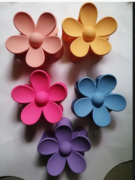 Pinzas para el cabello Barrettes Corea Forma de flor Pinza para el cabello para mujeres Niñas Barrette Cangrejo Garras para el cabello Horquillas para el cabello Barrette para el baño Accesorios para la cabeza