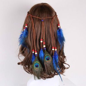 Haarclips Barrettes Koreaanse Wave Peacock Feather Hoofdband Kleur Mannen en vrouwen Hoofdkleding Mode Temperament accessoires