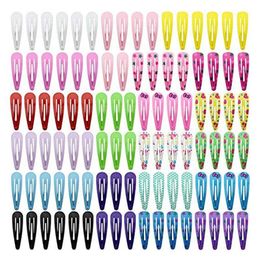 Barrettes à cheveux L93F, paquet de 100 pièces, épingles à cheveux pour filles mignonnes, couvre-chef pour enfants, accessoires de tête à clipser, cadeaux 288M