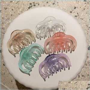 Haarclips Barrettes Lady Big Retro Shark Hair Clips Pinkycolor Fashion Accessoires Vrouwen Temperament Hairs Holder Back of the Head Dheds