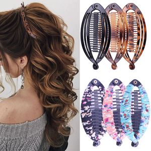 Haarclips Bronrettes Large Spray Painted Hairpin Ponytail Banana Hair Clips Clincher Combs for Women 230517
