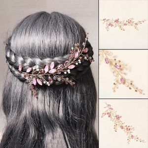 Pinzas para el pelo, pasadores, diadema de hojas, tocado hecho a mano con diseño de flores, corona nupcial dulce, accesorios de aro para novia y mujer LB