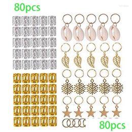 Clips de cheveux Barrettes Metal African Rings Perles Cuffs Dreadlock Traids Bijoux Décoration 40 Go Drop Livraison Hairjewelry OTW5S