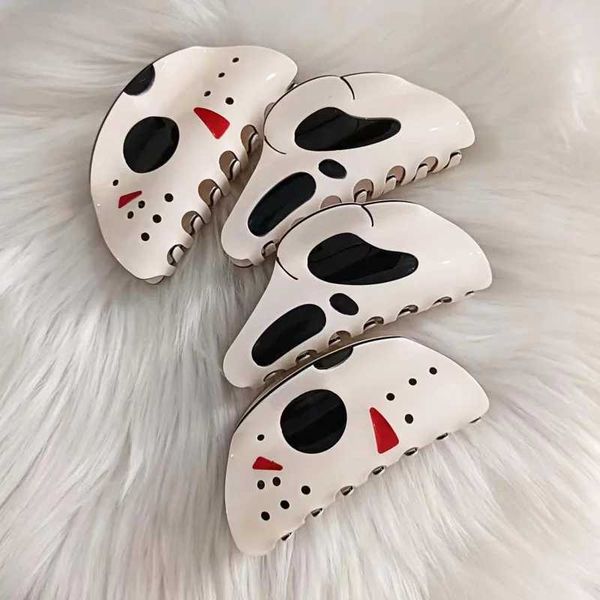 Clips de cheveux Barrettes Muweordys Nouveau pince à cheveux Halloween avec un grand masque amusant sur la tête Crabe Shark Femme