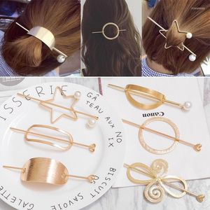 Haarclips Bronrettes Originele ontwerplegering Round Top Haarspeld Bun Cage Minimalistische houder Stick Girl Accessoires Sieraden Streu222222