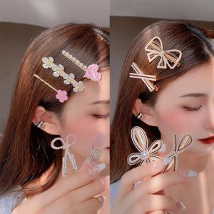 Clips de cheveux Barrettes Perle Crystal Acrylique Ensemble pour les femmes ACCESSOIRES DE GÉRES GÉOMÉTRIQU