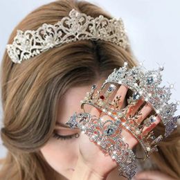 Haarspeldjes Haarspeldjes Prinses Tiara's en Kronen Kristallen Hoofdband Bruidskroon Accessoires voor bruiloftsfeest Dames Meisjes Mode-sieraden 231025