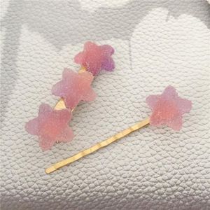 Haarclips Bronrettes Pudding Jelly kleur roze paars blauw geel hart ster gedecoreerde pin grip voor vrouwen meisje zoet schattig romantisch kind je