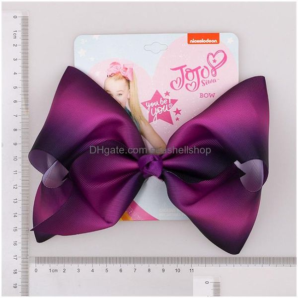 Clips de cheveux Barrettes arc-en-ciel Bows 8 pouces Plaid Siwa Accessoires pour enfants Fashion Colorf Baby Baby Girls Ribbon Headwear Dr Dh2si