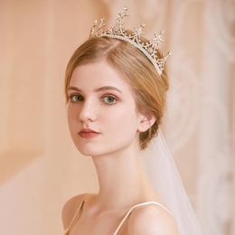 Haarclips Barrettes Rhinestone Stars Tiaras Bride Wedding Accessories Crystal Crown Tiara Handamade Bridal Jewelry Party Gift