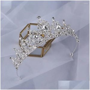 Clips de cheveux Barrettes brillance ramionnage Luxury Crown Bandbands For Woman Brides Tiaras and Headdreses Jewelry polyvalent élégant H3H3 Dr Otdga