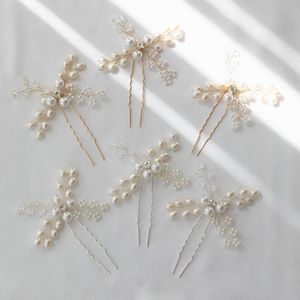 Haarclips Barrettes Slbridal Handmade zoetwaterparels bruidspennen trouwstickers accessoires Bruidsmeisjes vrouwen sieraden