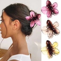 Haarclips Bronrettes Summer Flower Clip Plumeria Beach Claw Bucket Accessories Childrens Headwar