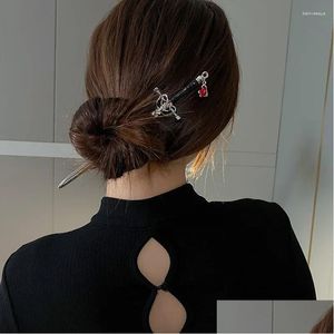 Haarspeldjes Haarspeldjes Zwaard Haarspeld Accessoires Chinese Stokken Hoofdband Vrouw Diy Kapsel Harajuku Vintage Sieraden Bruidsmeisje Cadeau Dr Otxb6