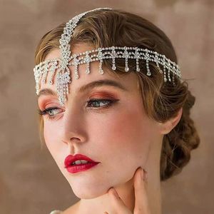 Clips de cheveux Barrettes Chaîne de gland avec halmèle Bohemian Head Elegant Crystal Headpiece Fashion Style Accessoires