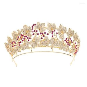 Pinzas para el cabello Barrettes The Danish Royal Ruby Tiara Crystal Crown Princess Mary Tiaras Boda Joyas de oro Hg129 Drop Delivery Hairje Dhrvu