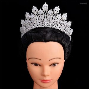 Pinzas para el cabello Pasadores Tiaras y coronas Hadiyana Diseño de moda clásico Accesorios nupciales Aniversario Boda Mujeres Bc5070 Príncipes Dhbcx