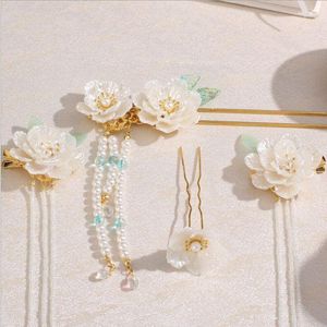 Barrettes à cheveux Vintage, accessoires pour femmes, épingles à cheveux à fleurs de luxe, bijoux de tête Hanfu chinois, cadeau Stre22