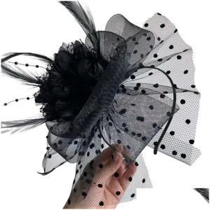 Haarspeldjes Haarspeldjes Vintage Hoofdband Bunkerhoed Thee Fascinators Prachtige Roos Voor Stage Drop Delivery Sieraden Haarsieraden Otzof