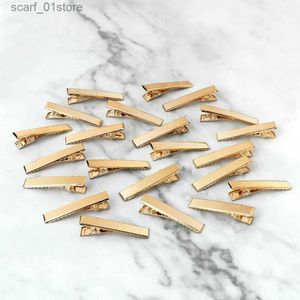 Pinzas para el cabello Barrettes Venta al por mayor 100 Unids / lote Clip de pico de pato de metal 3.0 cm Color dorado Color plateado Pinzas para el cabello Horquilla Regalo DIY Accesorios para herramientas de peluquería L231120