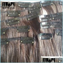 Clips de cheveux Barrettes perruque 28 mm 32 mm D Pusines avec SILE Back For Extensions Black Brown Accessories Tool 500 PCS / Lot Drop del Dhgarden DHHSJ