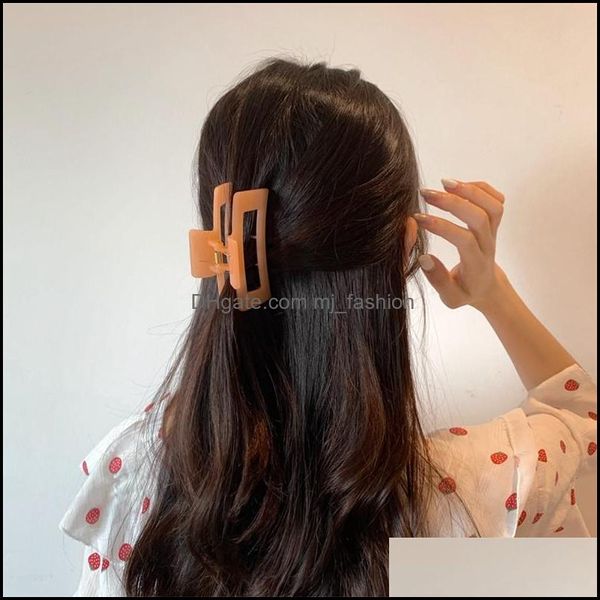 Clips para el cabello Barrettes Mujer Elegante Clip para el cabello Barrettes Garra Horquillas cuadradas Cangrejo Hiars Accesorios Mujeres Hairgrip Girls C Mjfashion DHJCG