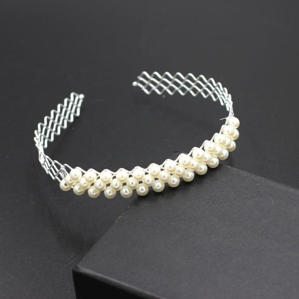 Pinces à cheveux Barrettes femmes accessoires perles bandeaux perle cerceau mariée diadème mariage bandeau Simple 240